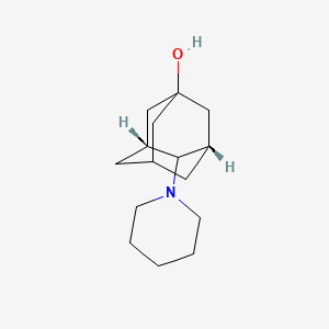 molecular formula C15H25NO B14022620 (3R,5S,7s)-4-(piperidin-1-yl)tricyclo[3.3.1.1~3,7~]decan-1-ol 