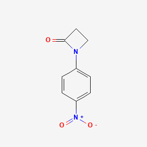 molecular formula C9H8N2O3 B14022626 2-Azetidinone, 1-(4-nitrophenyl)- CAS No. 19018-01-0