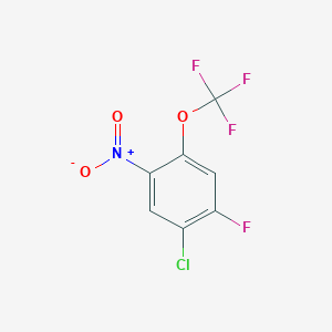 molecular formula C7H2ClF4NO3 B1402263 1-Chloro-2-fluoro-5-nitro-4-(trifluoromethoxy)benzene CAS No. 1417566-48-3