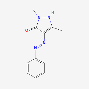 (4Z)-2,5-dimethyl-4-(phenylhydrazinylidene)pyrazol-3-one