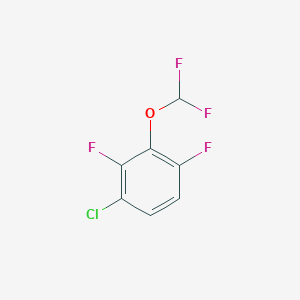molecular formula C7H3ClF4O B1402266 1-Chloro-3-(difluoromethoxy)-2,4-difluoro-benzene CAS No. 1261769-13-4
