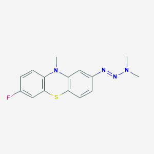 molecular formula C15H15FN4S B14022687 N-(7-Fluoro-10-methyl-phenothiazin-2-YL)diazenyl-N-methyl-methanamine CAS No. 79226-53-2