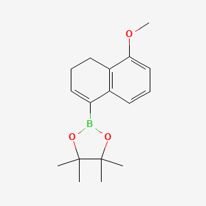 molecular formula C17H23BO3 B14022713 2-(5-Methoxy-3,4-dihydronaphthalen-1-YL)-4,4,5,5-tetramethyl-1,3,2-dioxaborolane 