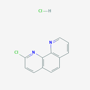 molecular formula C12H8Cl2N2 B14022731 2-Chloro-1,10-phenanthroline hydrochloride 