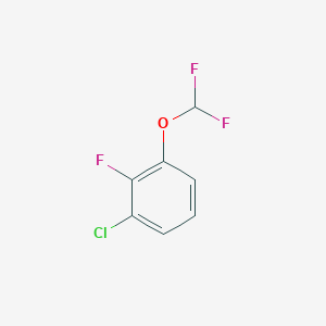 molecular formula C7H4ClF3O B1402275 1-Chloro-3-(difluoromethoxy)-2-fluorobenzene CAS No. 1404194-14-4