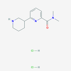 molecular formula C13H21Cl2N3O B1402279 1',2',3',4',5',6'-六氢-[2,3']联吡啶-6-甲酸二甲基酰胺二盐酸盐 CAS No. 1361114-62-6