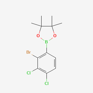 molecular formula C12H14BBrCl2O2 B14022793 2-(2-Bromo-3,4-dichlorophenyl)-4,4,5,5-tetramethyl-1,3,2-dioxaborolane 