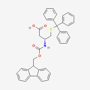 molecular formula C38H33NO4S B14022812 Fmoc-beta-HomoCys(Trt)-OH CAS No. 646068-80-6