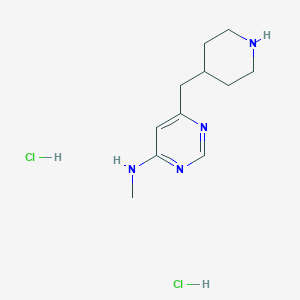 molecular formula C11H20Cl2N4 B1402283 N-甲基-6-(哌啶-4-基甲基)嘧啶-4-胺二盐酸盐 CAS No. 1361113-43-0