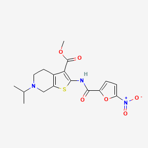 Methyl 6-isopropyl-2-(5-nitrofuran-2-carboxamido)-4,5,6,7-tetrahydrothieno[2,3-C]pyridine-3-carboxylate