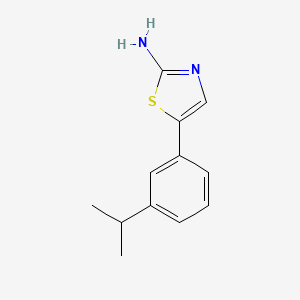 molecular formula C12H14N2S B14022868 5-(3-Isopropylphenyl)thiazol-2-amine 