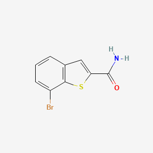 molecular formula C9H6BrNOS B1402288 7-Bromo-1-benzothiophene-2-carboxamide CAS No. 1312904-34-9