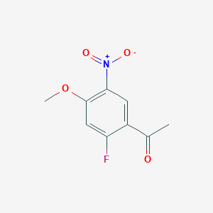 molecular formula C9H8FNO4 B1402290 1-(2-Fluoro-4-methoxy-5-nitro-phenyl)-ethanone CAS No. 1414877-12-5