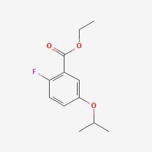 molecular formula C12H15FO3 B14022914 Ethyl 2-fluoro-5-isopropoxybenzoate 