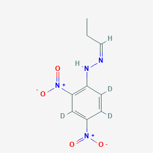 molecular formula C9H10N4O4 B14022919 Propionaldehyde 2,4-Dinitrophenylhydrazone-d3 