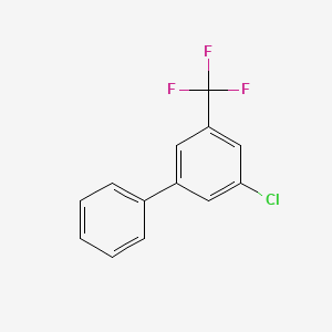 molecular formula C13H8ClF3 B14022936 3-Chloro-5-(trifluoromethyl)-1,1'-biphenyl 