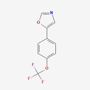 molecular formula C10H6F3NO2 B1402294 5-[4-(Trifluoromethoxy)phenyl]-1,3-oxazole CAS No. 1227954-44-0