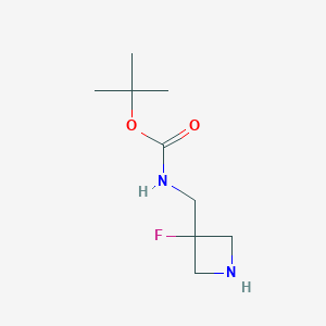 molecular formula C9H17FN2O2 B1402295 Tert-butyl (3-fluoroazetidin-3-yl)methylcarbamate CAS No. 1374657-58-5