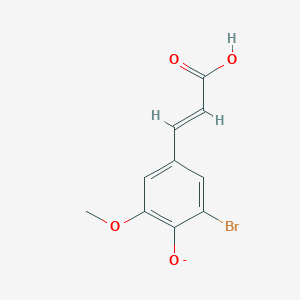 2-bromo-4-[(E)-2-carboxyethenyl]-6-methoxyphenolate