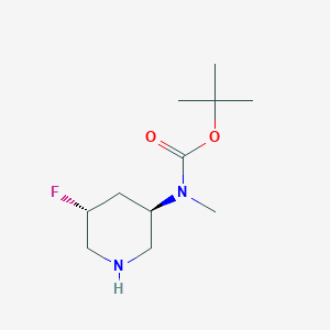 molecular formula C11H21FN2O2 B14023003 tert-Butyl N-[(3R,5R)-5-fluoropiperidin-3-yl]-N-methylcarbamate 