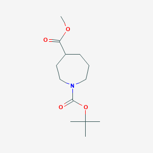 molecular formula C13H23NO4 B1402306 1-Tert-butyl 4-methyl azepane-1,4-dicarboxylate CAS No. 1259065-07-0