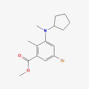 Methyl 5-bromo-3-(cyclopentyl(methyl)amino)-2-methylbenzoate