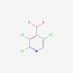 molecular formula C6H2Cl3F2N B14023110 2,3,5-Trichloro-4-(difluoromethyl)pyridine 