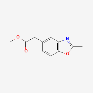 molecular formula C11H11NO3 B1402312 2-甲基-1,3-苯并恶唑-5-基乙酸甲酯 CAS No. 1427460-51-2