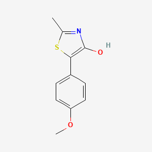 molecular formula C11H11NO2S B14023120 5-(4-Methoxyphenyl)-2-methyl-1,3-thiazol-4-ol CAS No. 59484-46-7