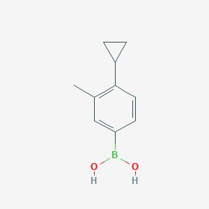 molecular formula C10H13BO2 B14023134 (4-Cyclopropyl-3-methylphenyl)boronic acid 