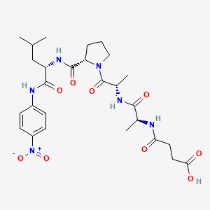molecular formula C27H38N6O9 B1402315 Suc-ala-ala-pro-leu-pna CAS No. 70968-04-6