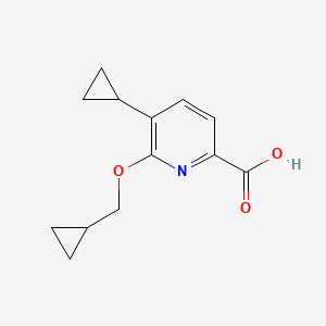 5-Cyclopropyl-6-cyclopropylmethoxy-pyridine-2-carboxylic acid