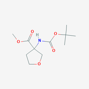 molecular formula C11H19NO5 B1402318 Methyl 3-(Boc-amino)tetrahydrofuran-3-carboxylate CAS No. 1144505-59-8