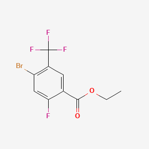 molecular formula C10H7BrF4O2 B14023185 Ethyl 4-bromo-2-fluoro-5-(trifluoromethyl)benzoate 