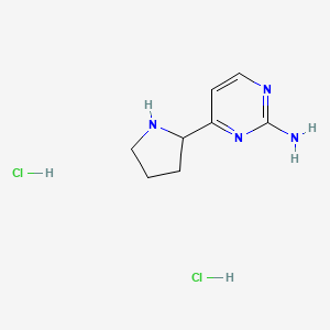 molecular formula C8H14Cl2N4 B1402319 4-Pyrrolidin-2-yl-pyrimidin-2-ylamine dihydrochloride CAS No. 1361114-23-9