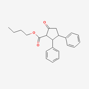 molecular formula C22H24O3 B14023247 Butyl 5-oxo-2,3-diphenylcyclopentanecarboxylate CAS No. 1772-55-0