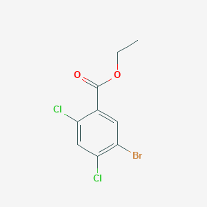 molecular formula C9H7BrCl2O2 B14023249 Ethyl 5-bromo-2,4-dichlorobenzoate 