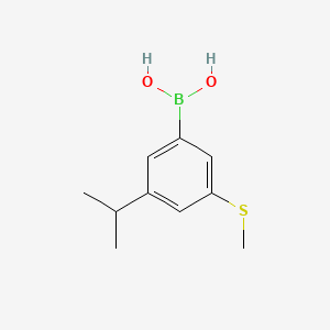 molecular formula C10H15BO2S B14023251 (3-Isopropyl-5-(methylthio)phenyl)boronic acid 