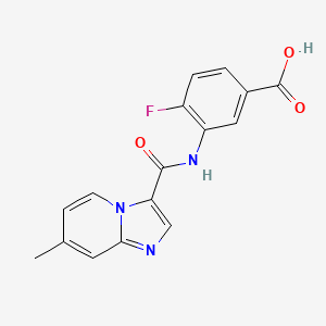 4-Fluoro-3-[(7-methyl-imidazo[1,2-a]pyridine-3-carbonyl)-amino]-benzoic acid