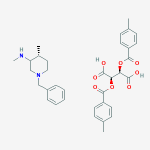 molecular formula C34H40N2O8 B14023273 (4R)-1-Benzyl-N,4-dimethylpiperidin-3-amine (2R,3R)-2,3-bis((4-methylbenzoyl)oxy)succinate 