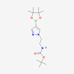 tert-butyl (2-(4-(4,4,5,5-tetramethyl-1,3,2-dioxaborolan-2-yl)-1H-pyrazol-1-yl)ethyl)carbamate