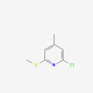 molecular formula C7H8ClNS B14023290 2-Chloro-4-methyl-6-(methylthio)pyridine 