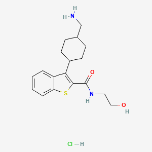 3-(4-Aminomethyl-cyclohexyl)-benzo[b]thiophene-2-carboxylic acid(2-hydroxy-ethyl)-amide hydrochloride