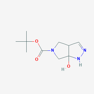 molecular formula C10H17N3O3 B1402335 tert-butyl 6a-hydroxy-3a,4,6,6a-tetrahydropyrrolo[3,4-c]pyrazole-5(1H)-carboxylate CAS No. 1211594-55-6