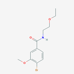 molecular formula C12H16BrNO3 B1402336 4-bromo-N-(2-ethoxyethyl)-3-methoxybenzamide CAS No. 1309682-39-0