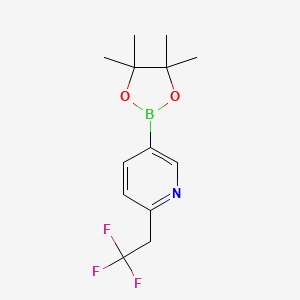 molecular formula C13H17BF3NO2 B1402337 5-(4,4,5,5-Tetramethyl-1,3,2-dioxaborolan-2-yl)-2-(2,2,2-trifluoroethyl)pyridine CAS No. 917969-86-9