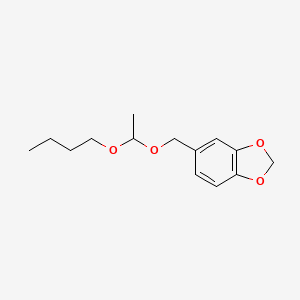 molecular formula C14H20O4 B14023372 5-[(1-Butoxyethoxy)methyl]-1,3-benzodioxole CAS No. 5442-27-3