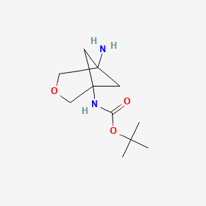 tert-butyl N-(5-amino-3-oxabicyclo[3.1.1]heptan-1-yl)carbamate