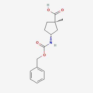 (1R,3R)-3-(Benzyloxycarbonylamino)-1-methyl-cyclopentanecarboxylic acid