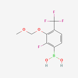 molecular formula C9H9BF4O4 B14023414 (2-Fluoro-3-(methoxymethoxy)-4-(trifluoromethyl)phenyl)boronic acid 